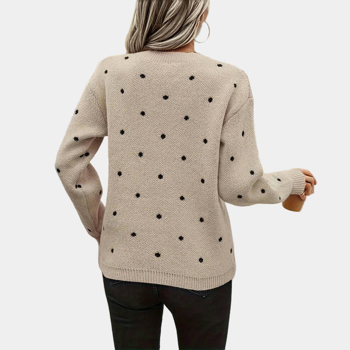 Elegant Dot Knit Sweater