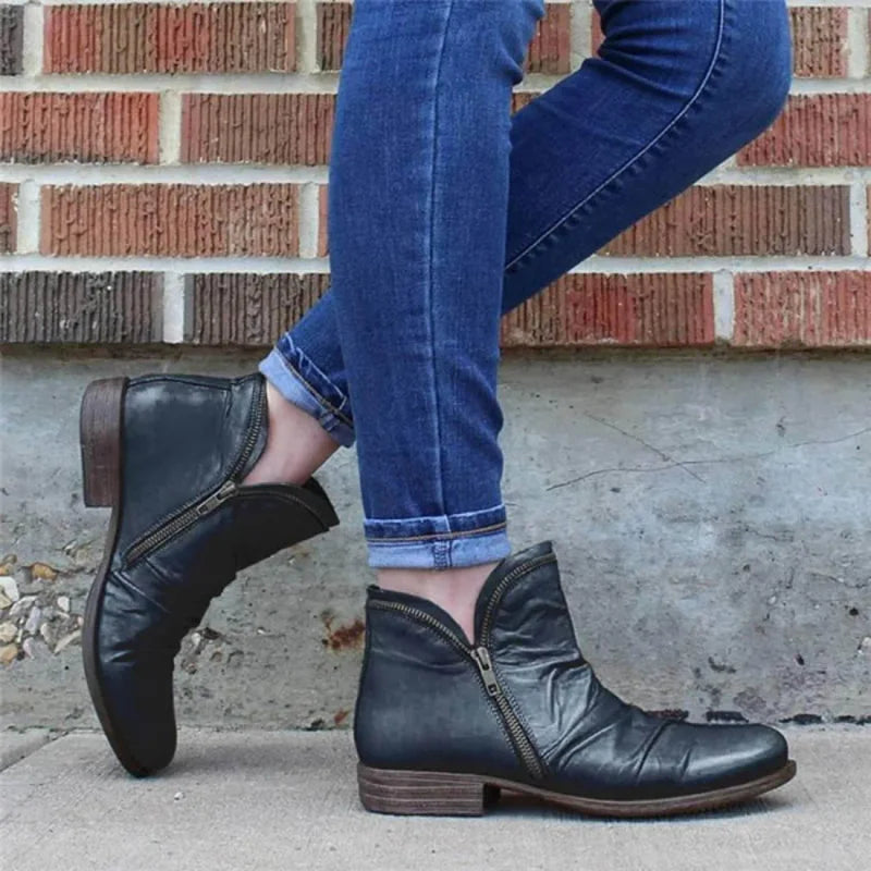 Ankle Boots With Zipper