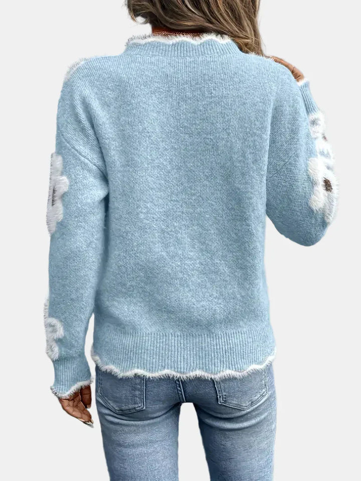 Timeless V-Neck Floral Sweater