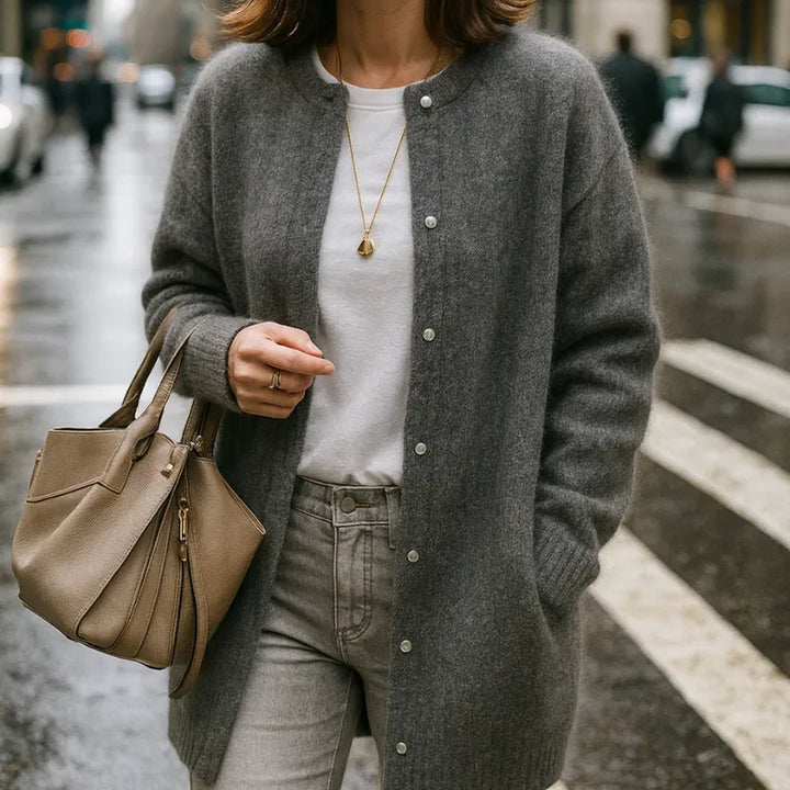 Cilla Wool Blend Long Cardigan