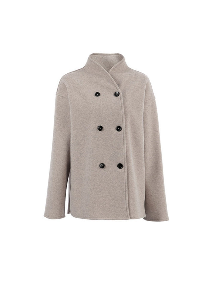 Double-Breasted Short Pea Coat