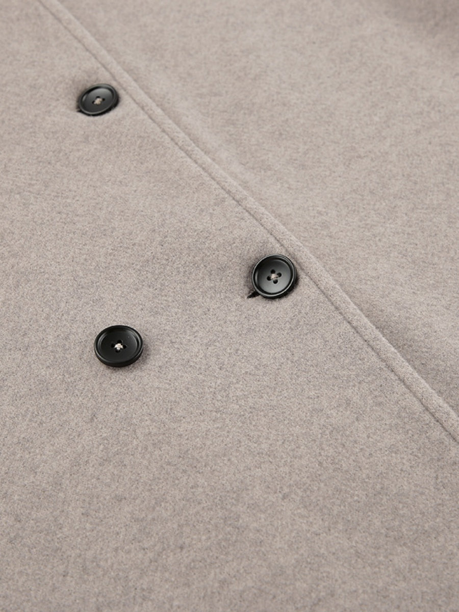 Double-Breasted Short Pea Coat