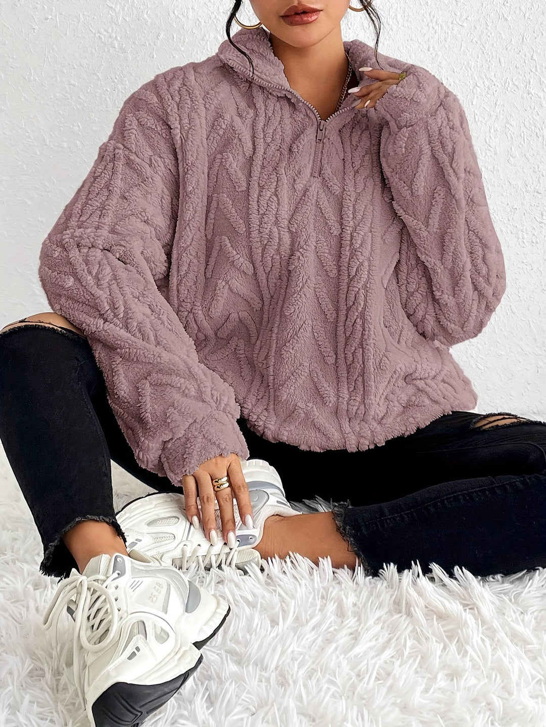 Zoe | Quarter-Zip Sweater