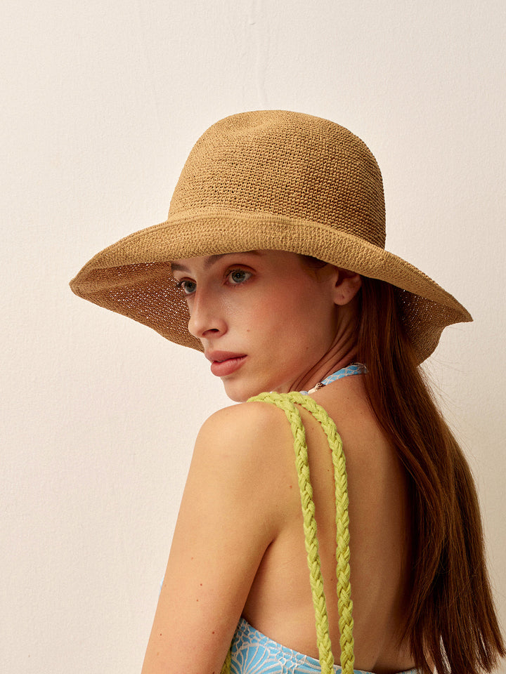 Wide Brim Straw Sun Hat
