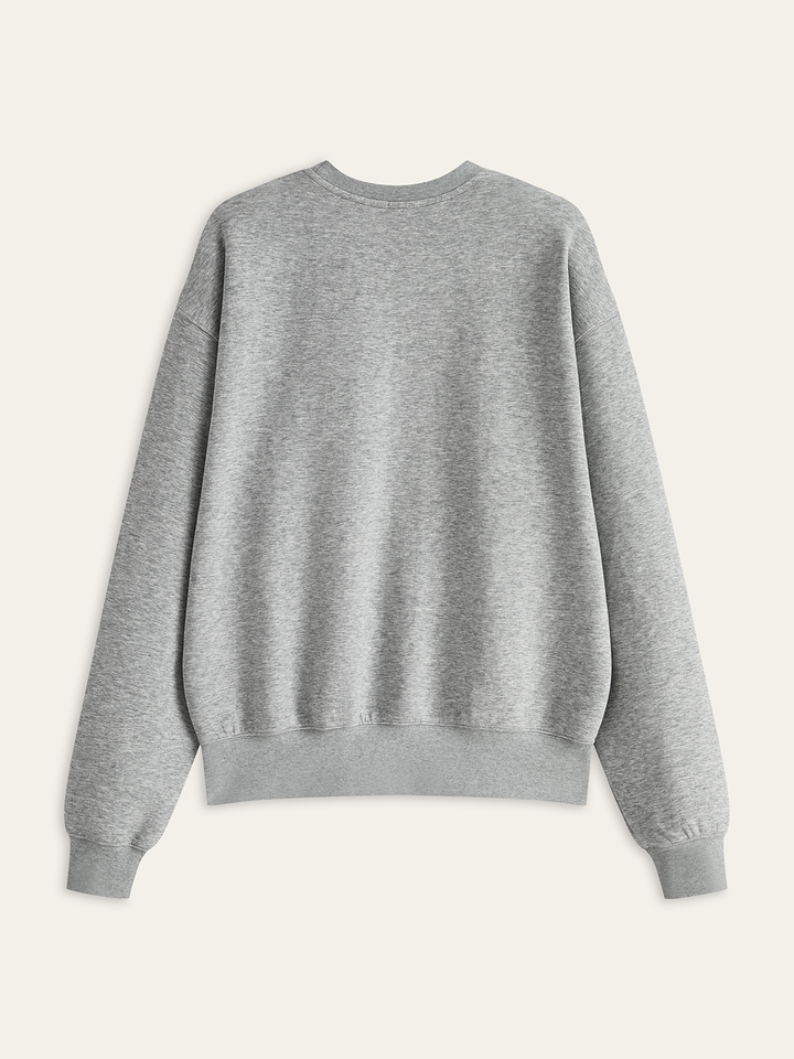 Cotton Blend Crew Neck Sweatshirt
