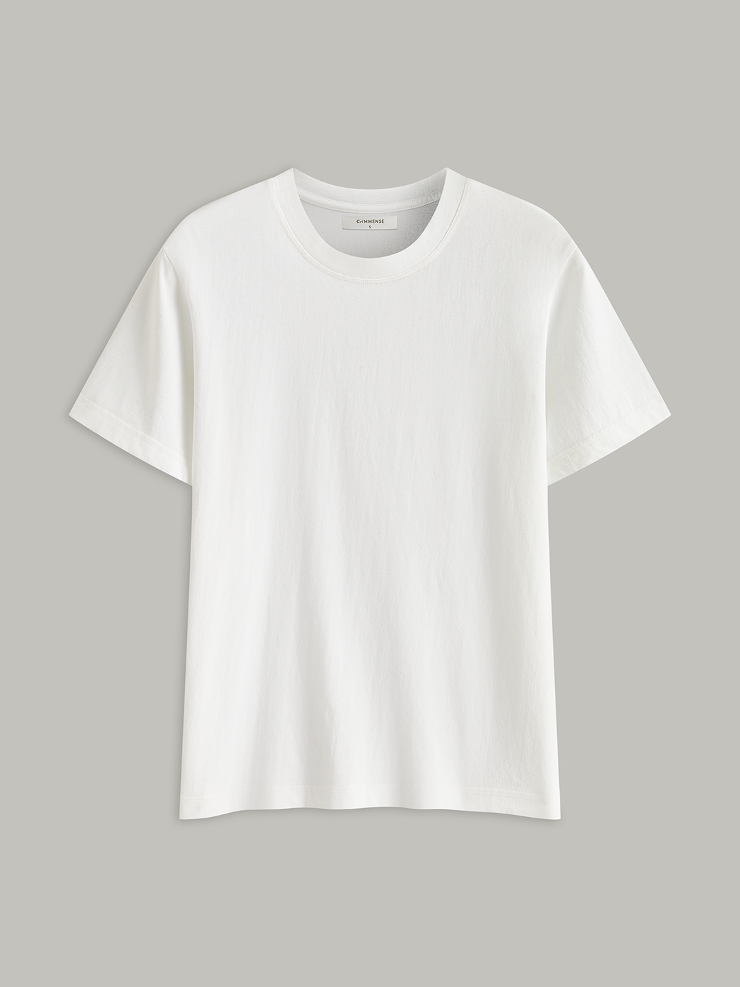 Water-Repellent Cotton Crew Neck T-Shirt