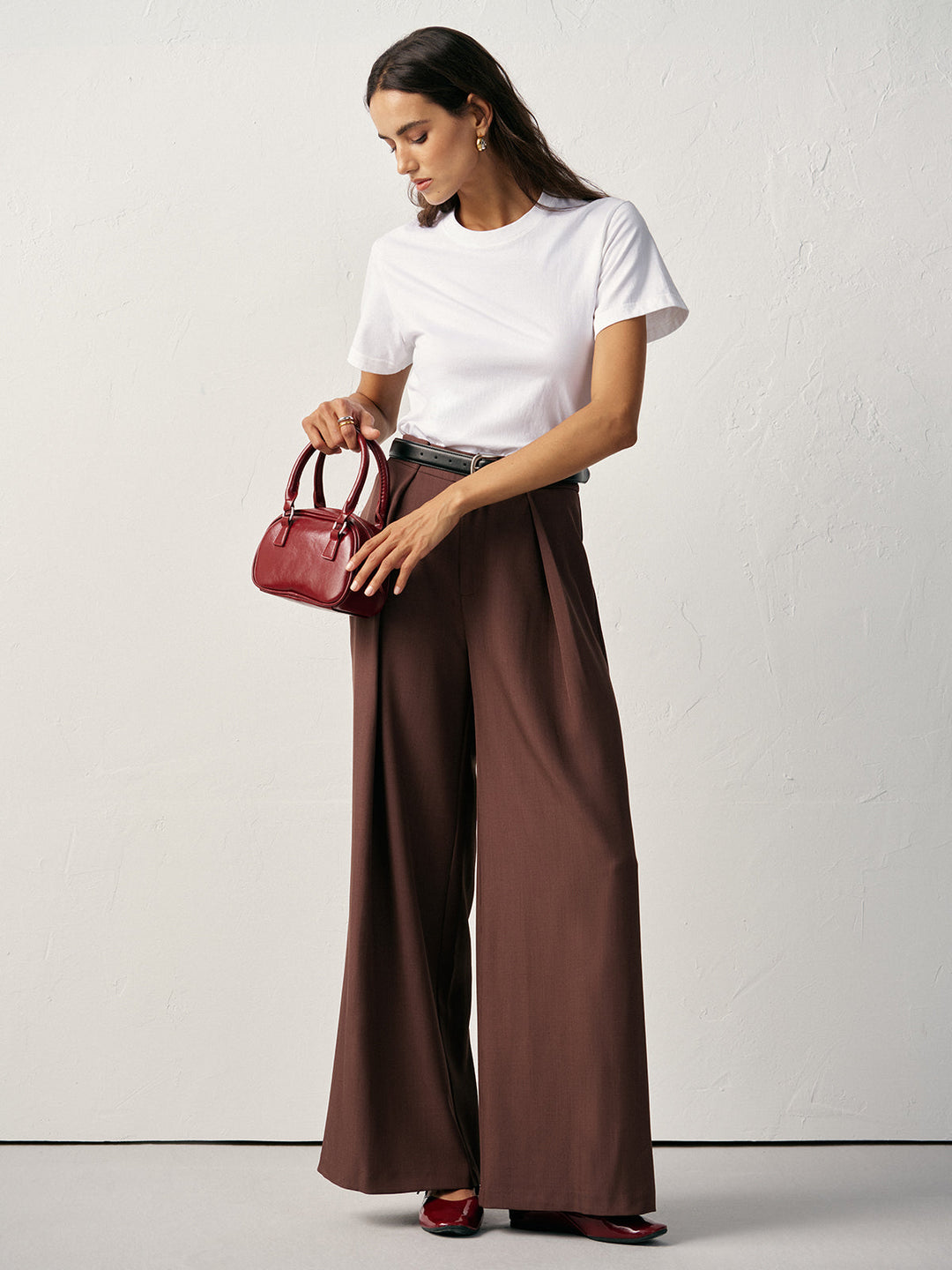 Water-Repellent Cotton Crew Neck T-Shirt