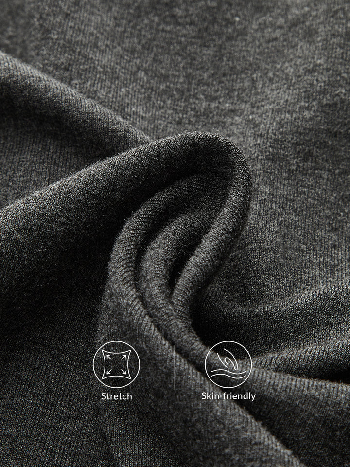 Mock Neck Button Long Sleeve T-Shirt