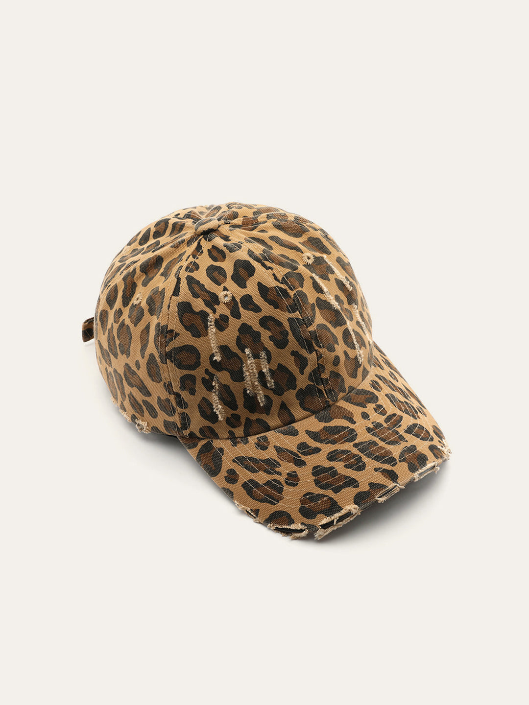 Distressed Leopard Print Hat