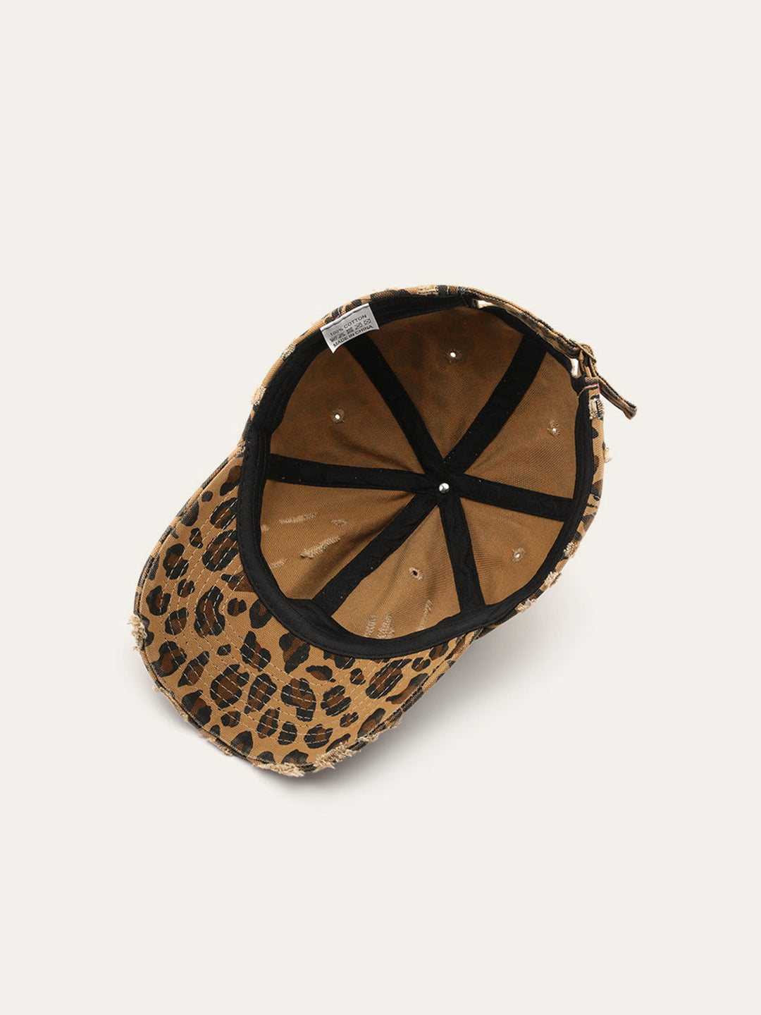 Distressed Leopard Print Hat