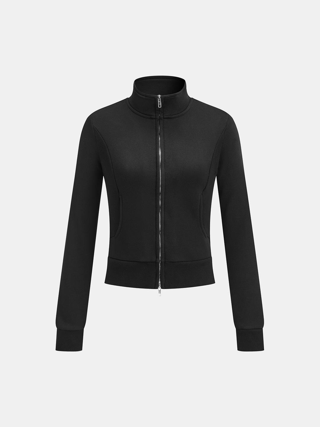 Convertible Collar Zip-Up Sweatshirt