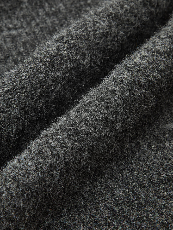 Wool-Blend Fuzzy Midi Dress