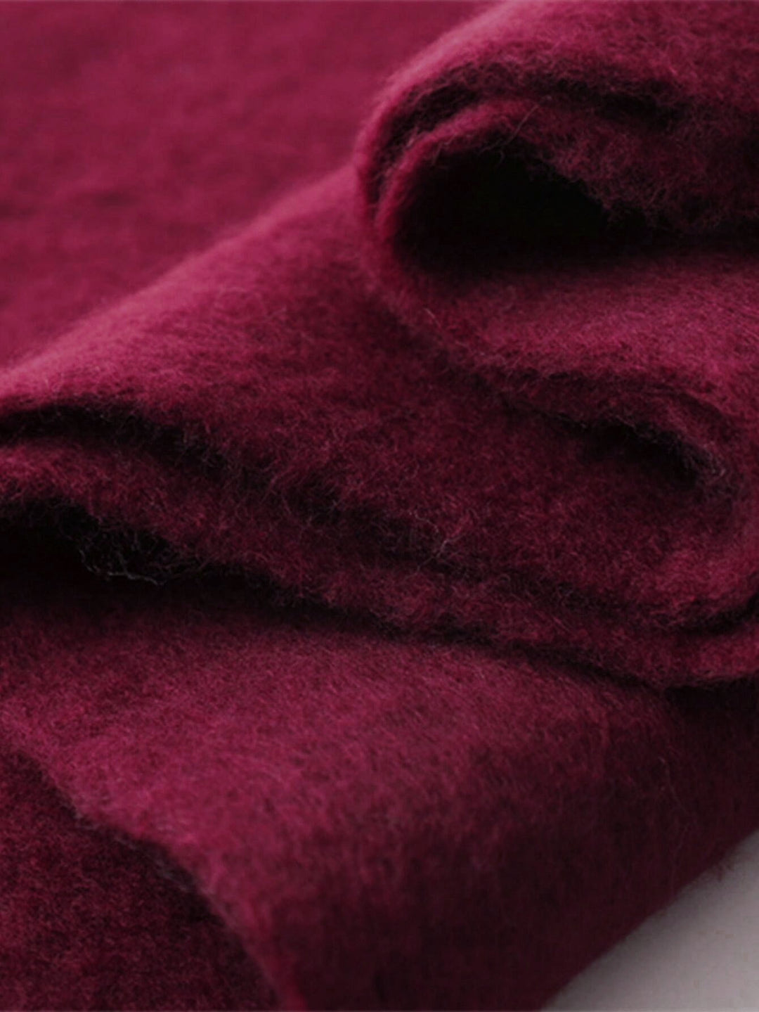 Solid Oversized Fringed Scarf