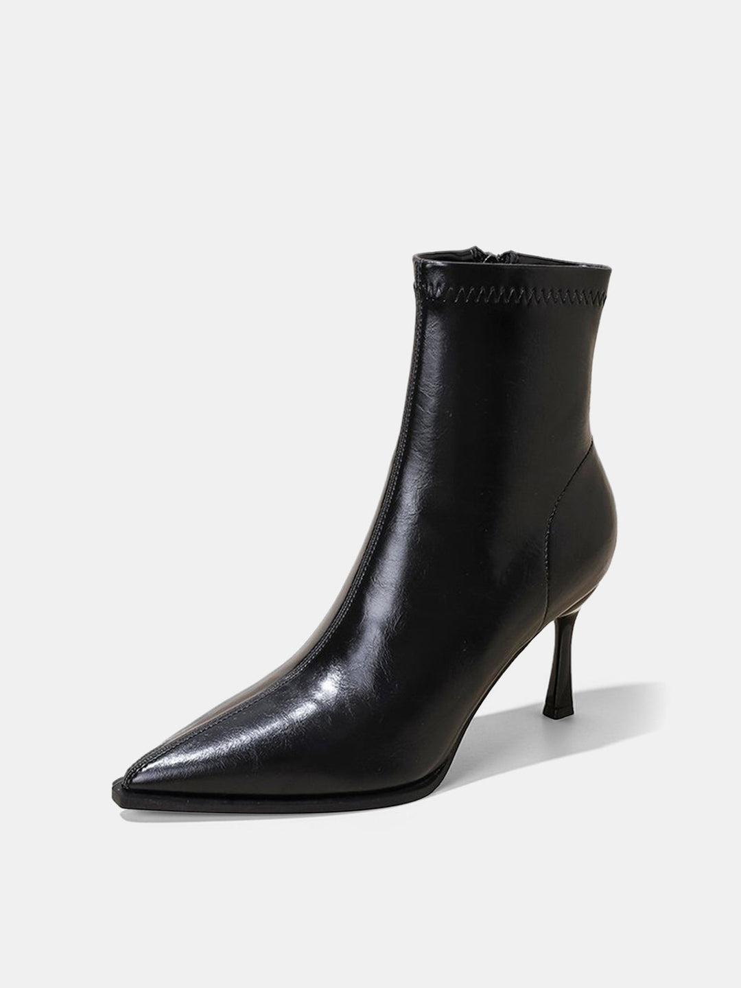 Pointed Toe Kitten Heel Ankle Boots