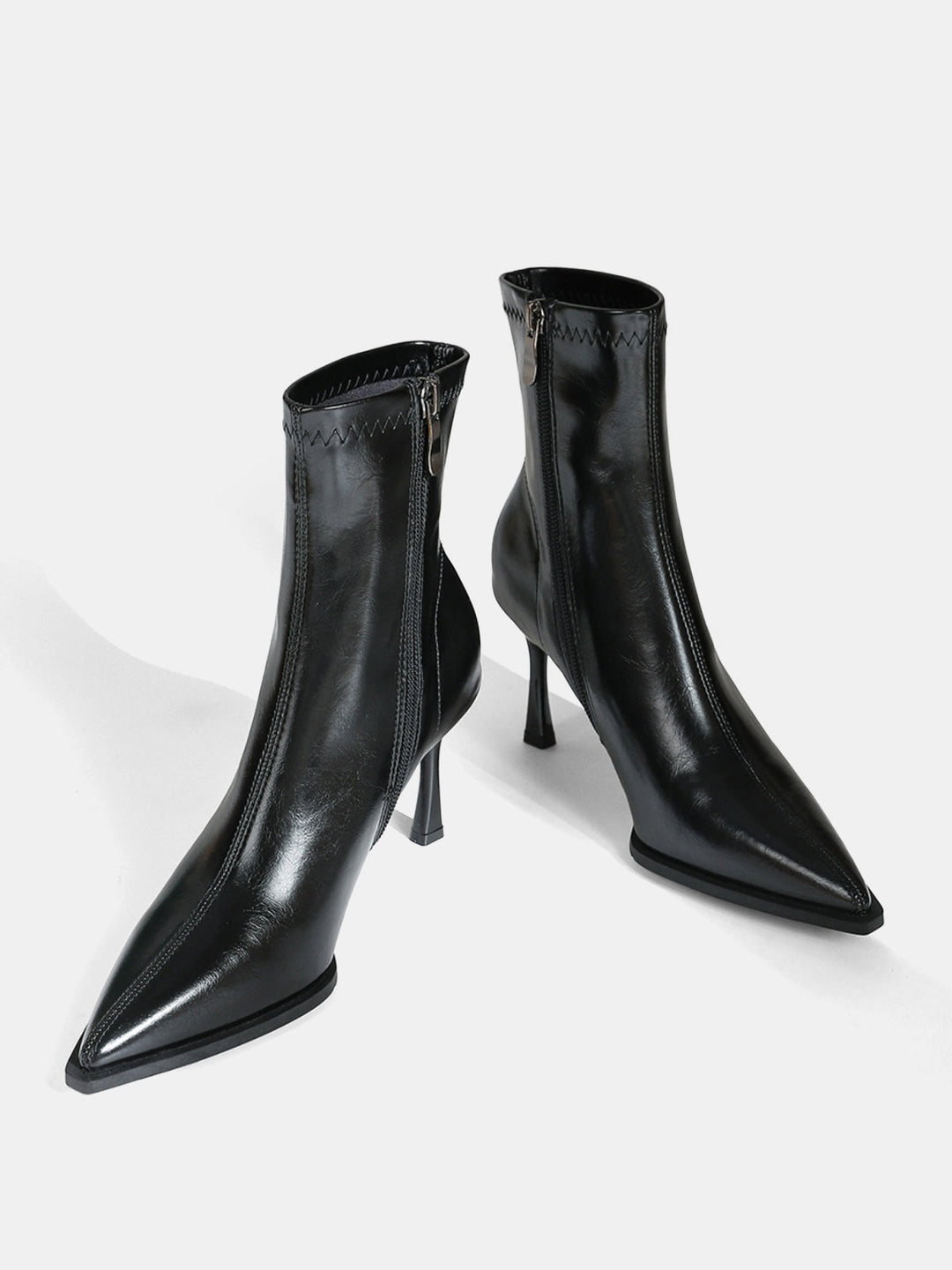 Pointed Toe Kitten Heel Ankle Boots