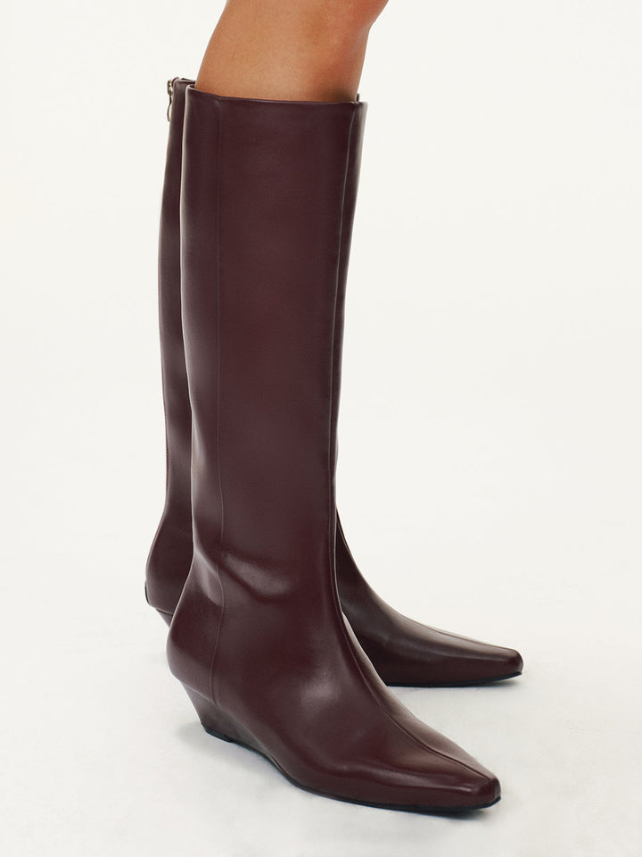 Knee-High Wedge Boots