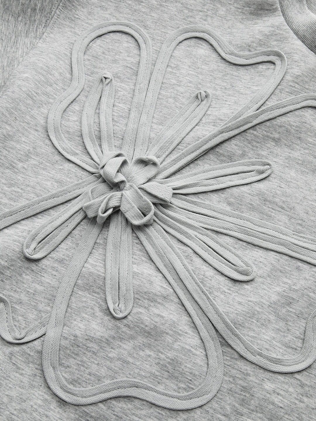 Floral Applique Cropped Sweatshirt