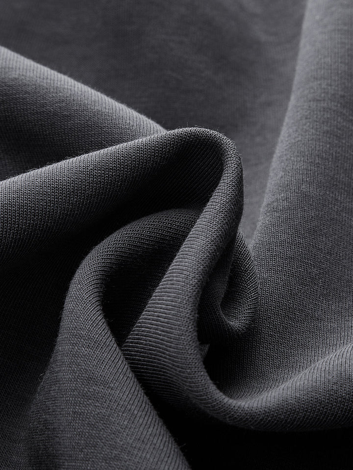 Long Sleeve V-Neck Cropped Sweatshirt