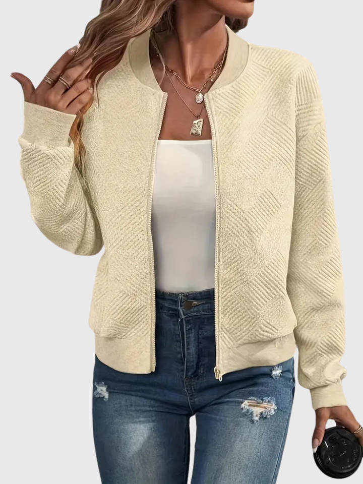 Laurie | Textured Zip Cardigan