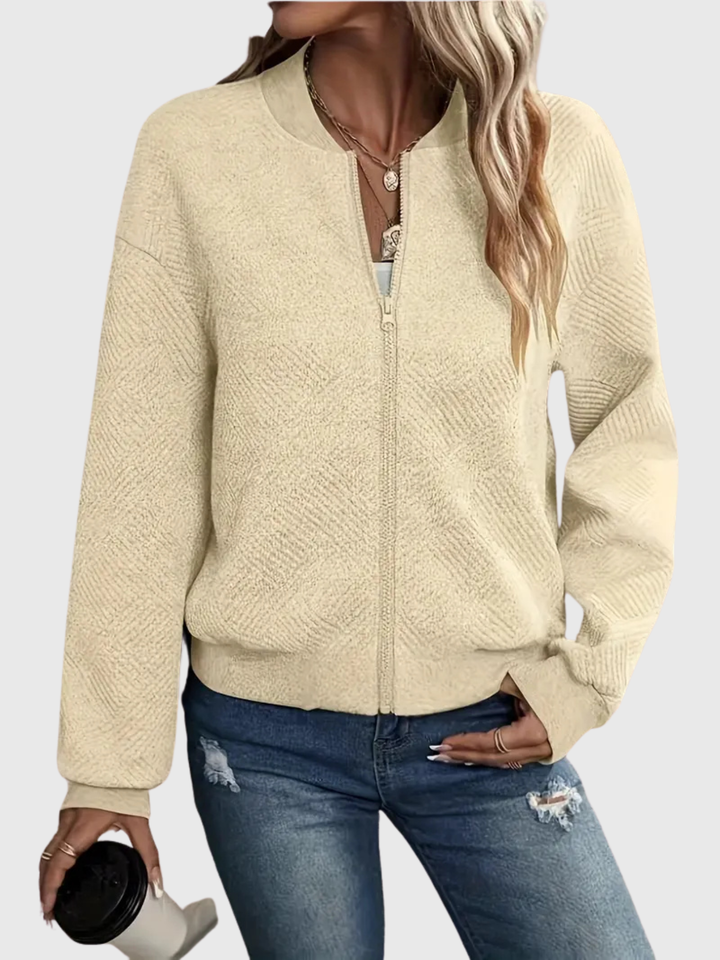 Laurie | Textured Zip Cardigan
