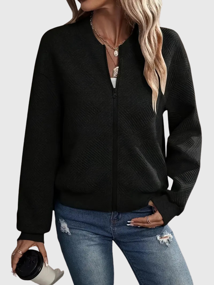 Laurie | Textured Zip Cardigan