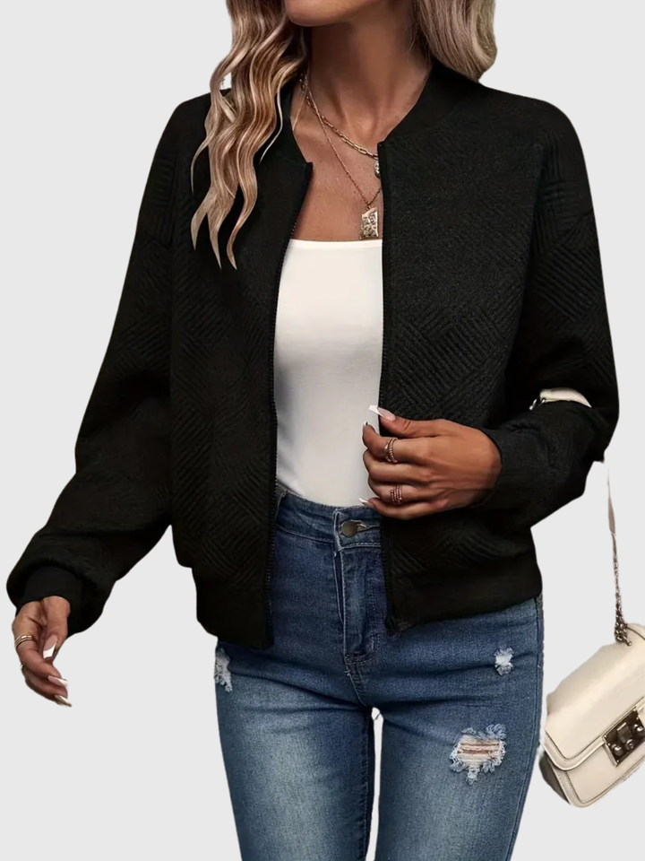 Laurie | Textured Zip Cardigan