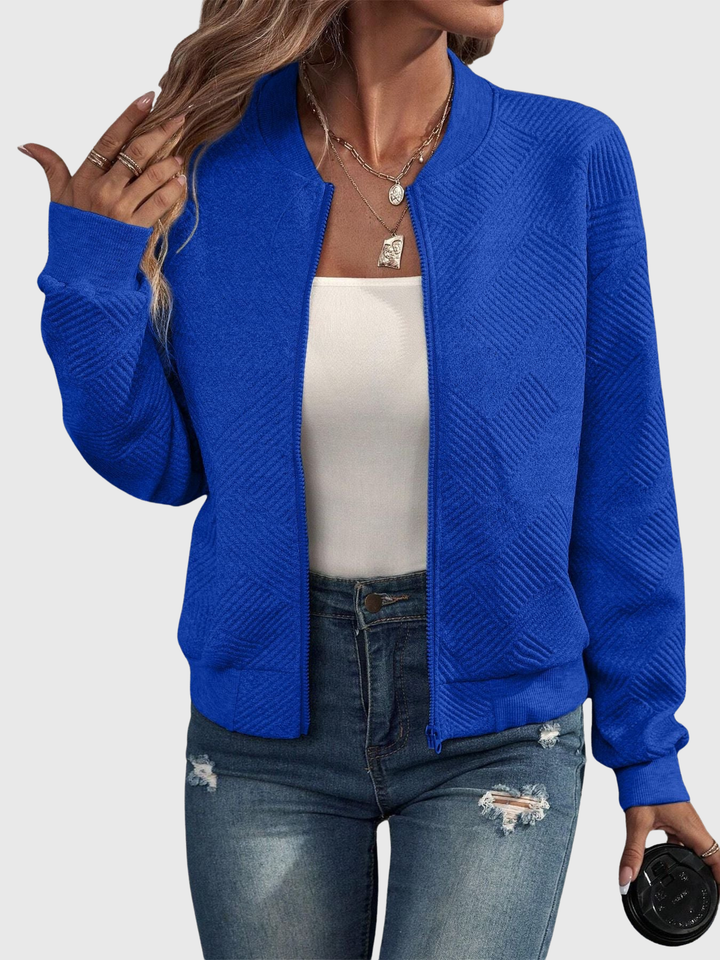 Laurie | Textured Zip Cardigan