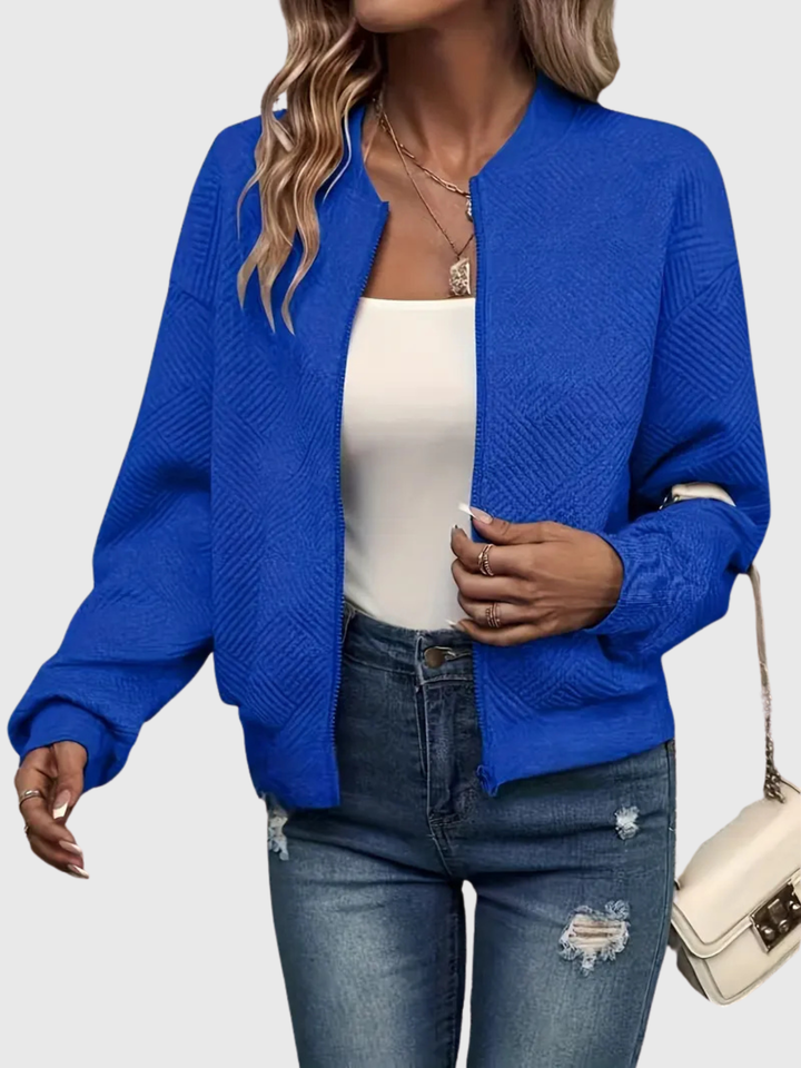 Laurie | Textured Zip Cardigan