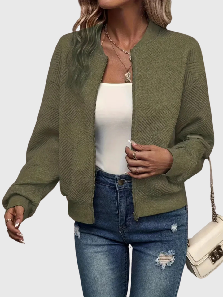 Laurie | Textured Zip Cardigan