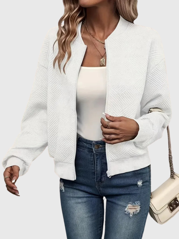 Laurie | Textured Zip Cardigan