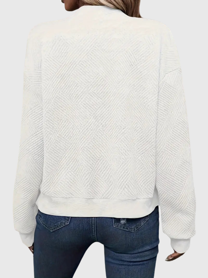 Laurie | Textured Zip Cardigan