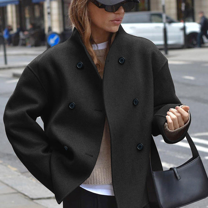 Double-Breasted Short Pea Coat
