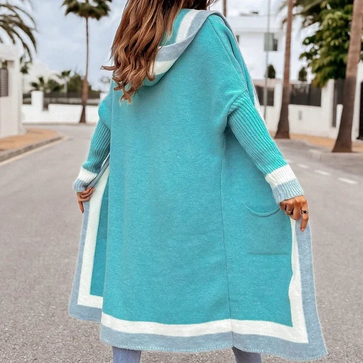 Josephine Long Knit Hooded Cardigan