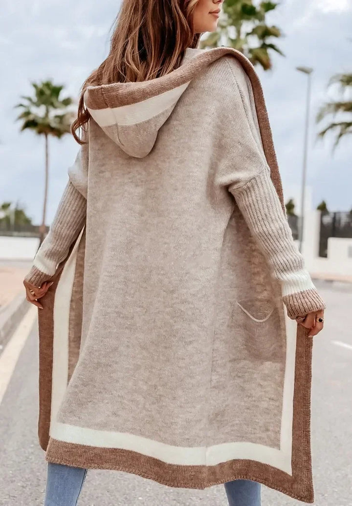 Josephine Long Knit Hooded Cardigan