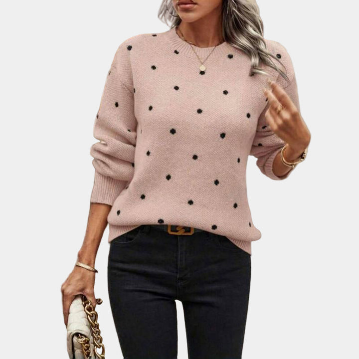 Elegant Dot Knit Sweater