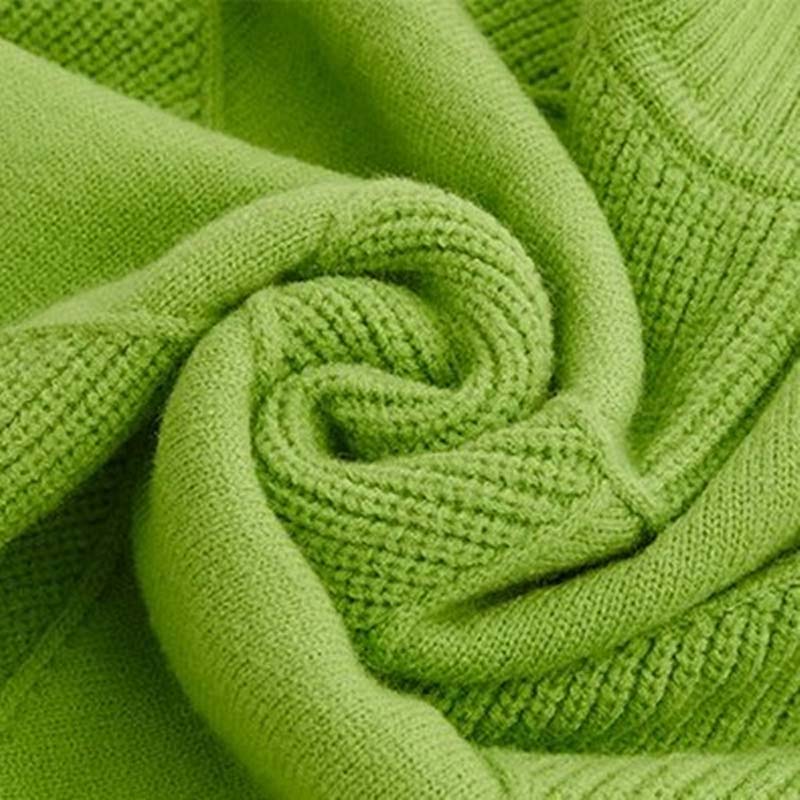 Warm Knit Sweater with High Collar