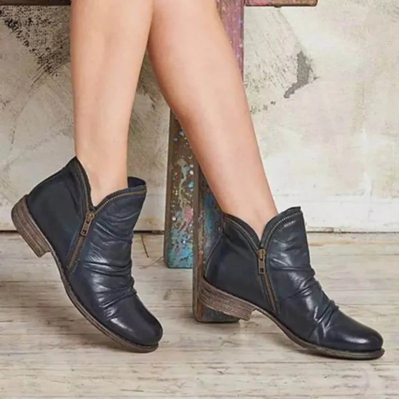 Ankle Boots With Zipper