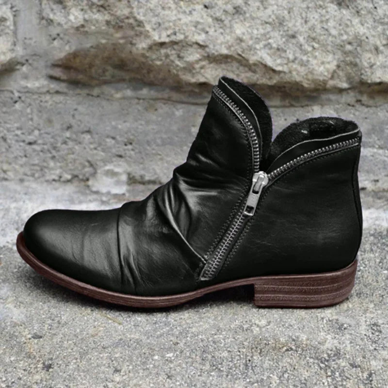 Ankle Boots With Zipper